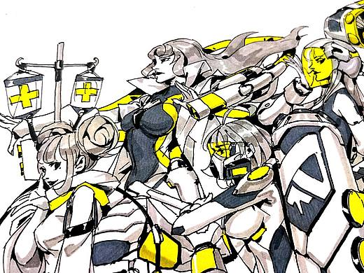 《战疫小队》手绘设定（个人主页-ZNDI0NzM3Mjg=） - 创作习作 - 站酷设计师加糖薄荷糖原创素材 - 站酷ZCOOL