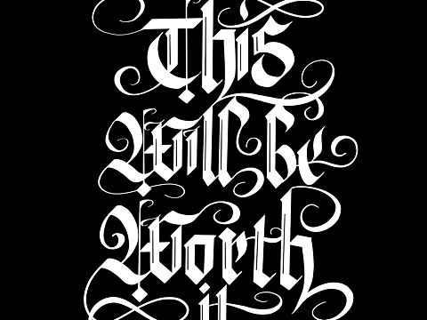 ipad习作，英文字体设计练字