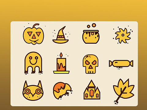 万圣节主题—钢笔造型（个人主页-ZMjgxNzQxMzI=） - 图标 - 站酷设计师楚尧_Alis原创素材 - 站酷ZCOOL