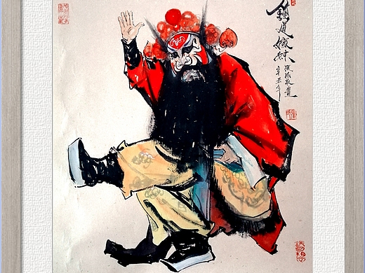 国画京剧戏曲人物画钟馗,新作两幅.请各位老师指正