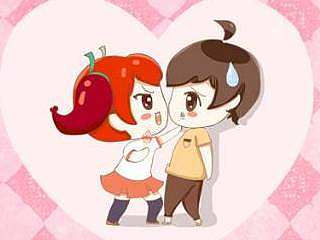 2016五丰冷食产品微信推广《辣妹与呆萌男》手绘表情包可微信搜索下载使用