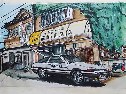 水彩AE86