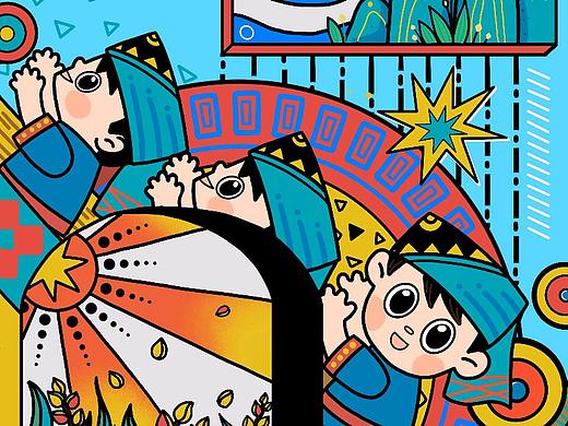 广西花山岩画图形符号创新设计（个人主页-ZNTk4NTQ0OTY=） - 商业插画 - 站酷设计师我是广西的原创素材 - 站酷ZCOOL