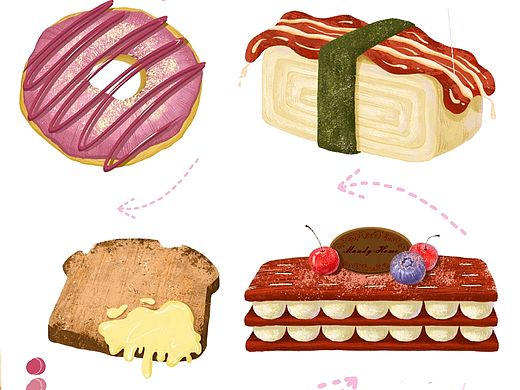 吃~（個人主頁-ZNDM3NTQ1NzI=） - 兒童插畫 - 站酷設計師酒釀蜜桃烏龍茶原創(chuàng)素材 - 站酷ZCOOL