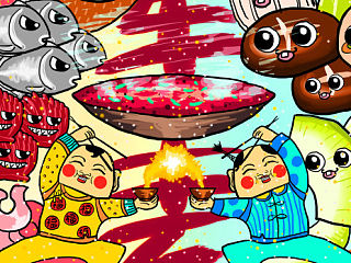 火锅插画第二炮