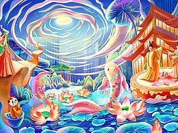 日常国潮风绘画