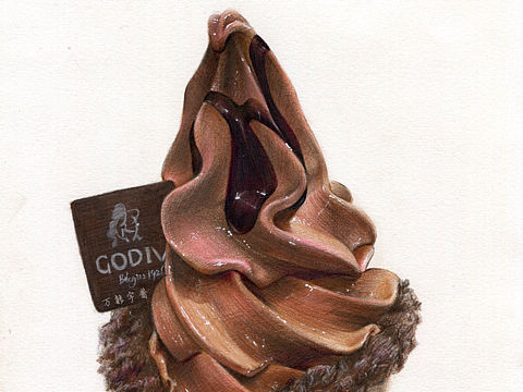 一個巧克力味的冰激凌（個人主頁-ZMjU3MjMzMDA=） - 繪畫 - 站酷設計師S穆清原創(chuàng)素材 - 站酷ZCOOL