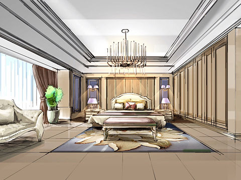 手繪臥室場(chǎng)景（個(gè)人主頁(yè)-ZMTU5MzkwMDg=） - 藝術(shù)插畫(huà) - 站酷設(shè)計(jì)師jennyjuan原創(chuàng)素材 - 站酷ZCOOL