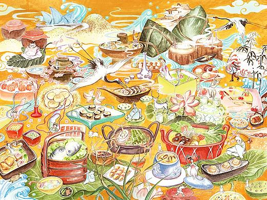 項(xiàng)目作品 NO.1 來(lái)無(wú)錫歡迎爐邊座（個(gè)人主頁(yè)-ZMjAyMTIxNjg=） - 商業(yè)插畫 - 站酷設(shè)計(jì)師喜塵Nina原創(chuàng)素材 - 站酷ZCOOL