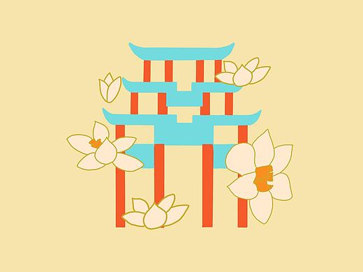 漳州牌坊抽象画 / 水仙