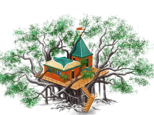 树屋（个人主页-ZMTc0NTY4NTI=） - 创作习作 - 站酷设计师艺豆壳雨原创素材 - 站酷ZCOOL