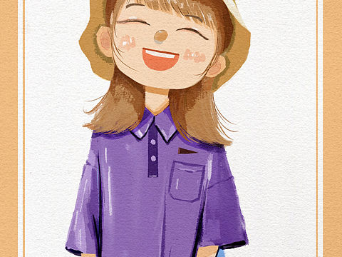 儿童插画人物 | 坚持画30个小可爱的 6/30.（个人主页-ZNTQzMTQxNTI=） - 儿童插画 - 站酷设计师姜姜画画原创素材 - 站酷ZCOOL