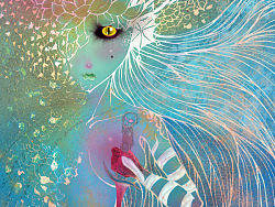 情人劫（涂鴉本上的黑白畫和電腦上色稿）