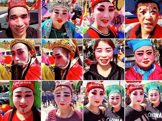 庙会上的面孔。