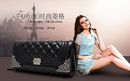 阿里巴巴 箱包类目林风商贸海报合成设计包包首页设计女包活动专题页 - GuozhenDesign