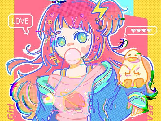 原创插画【电波少女系列一】
