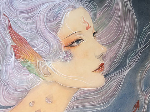 《人魚姬》（個人主頁-ZNTMwMTU0MjQ=） - 創(chuàng)作習作 - 站酷設計師青夕QX原創(chuàng)素材 - 站酷ZCOOL