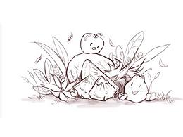 黑白小插画练习