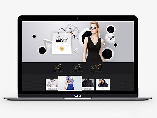 速卖通欧美女装合成首页设计