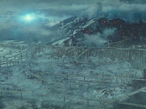 《流浪地球》Matte painting