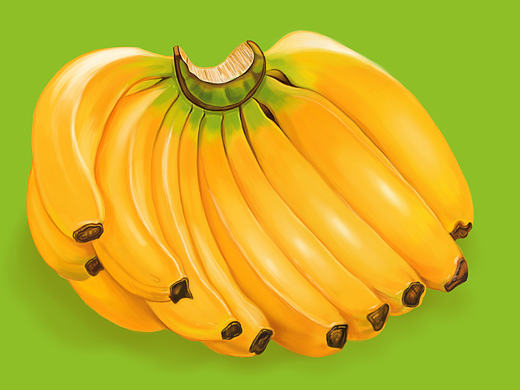 水果临摹—【香蕉】（个人主页-ZMjAxMjkyNjg=） - 绘画 - 站酷设计师金丝土原创素材 - 站酷ZCOOL