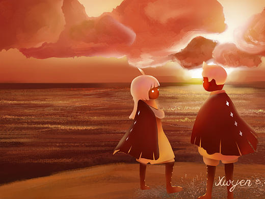 光遇（黄昏）（个人主页-ZNDY4NjUyMDQ=） - 游戏原画 - 站酷设计师Z54168348原创素材 - 站酷ZCOOL