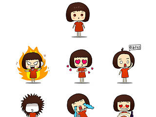 二二同學一系列表情（個人主頁-ZNzI0ODA4MA==） - 創(chuàng)作習作 - 站酷設計師我是二二原創(chuàng)素材 - 站酷ZCOOL