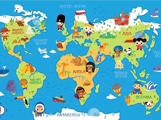 Baby爬行垫—small world（个人主页-ZMTIyOTI5MjQ=） - 商业插画 - 站酷设计师margaretcat原创素材 - 站酷ZCOOL