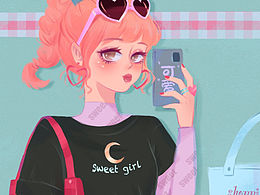 【插畫習(xí)作】shopping girl