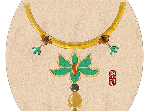 项圈式璎珞纹