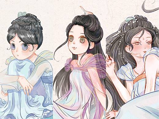 梦幻少女插画