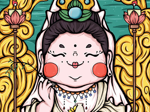 国潮风“菩萨保佑”