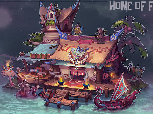 老船长的家（个人主页-ZMTkwOTk1MDA=） - 游戏原画 - 站酷设计师油炸猫YOGA原创素材 - 站酷ZCOOL