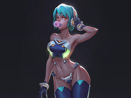 游戏UI原画插画动漫CG漫画场景角色绘画-