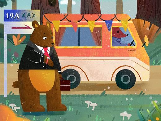 打工熊———原創(chuàng)扁平插畫(huà)（個(gè)人主頁(yè)-ZNTM0MjU3ODg=） - 商業(yè)插畫(huà) - 站酷設(shè)計(jì)師陳曉鶇原創(chuàng)素材 - 站酷ZCOOL