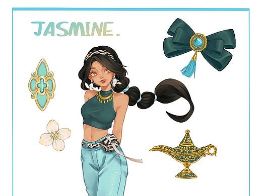 迪士尼公主-Jasmine阿拉丁神灯