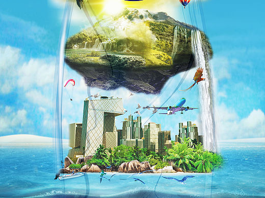 纯天然矿泉水海报合成