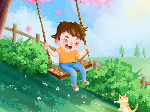 系列插画之,春天打卡