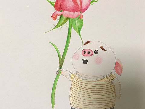 送你一朵花（个人主页-ZNTA5MTk4MjA=） - 儿童插画 - 站酷设计师Z93442378原创素材 - 站酷ZCOOL