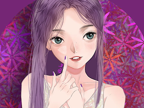 “你在看什么”（个人主页-ZNTY0MzQ5OTY=） - 艺术插画 - 站酷设计师烢chen原创素材 - 站酷ZCOOL