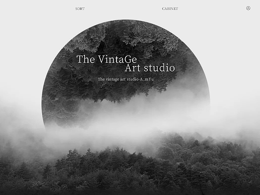 《ART STUDIO》艺术画室网页首屏设计