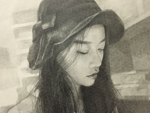 素描女生肖像（個(gè)人主頁-ZMjY1ODU2MDQ=） - 繪畫 - 站酷設(shè)計(jì)師雙強(qiáng)原創(chuàng)素材 - 站酷ZCOOL