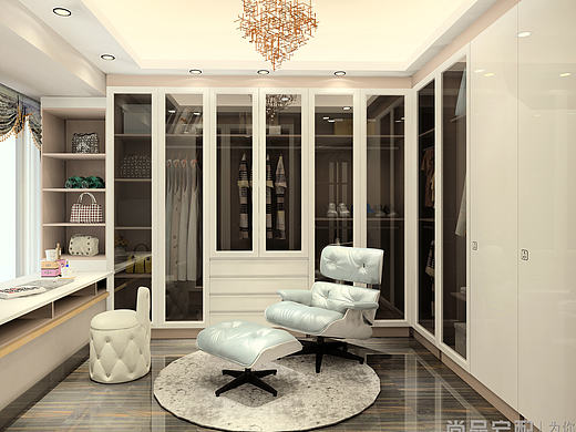 High-end bright.Atmosphere 高亮衣帽间设计（个人主页-ZMTk2OTczNzY=） - 家装设计 - 站酷设计师qwdzsjszx原创素材 - 站酷ZCOOL