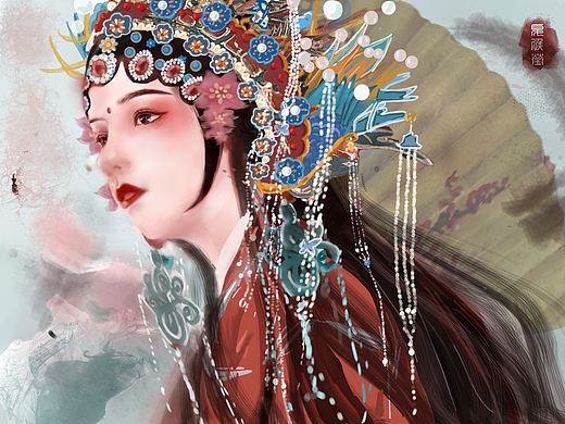 【板绘】京剧 古风 ps板绘