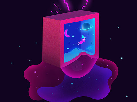 扁平插画 图形创意