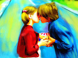 两小无猜（个人主页-ZNDkwODA=） - 创作习作 - 站酷设计师丑角Mason原创素材 - 站酷ZCOOL