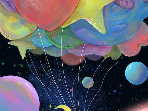 宇宙里的氢气球