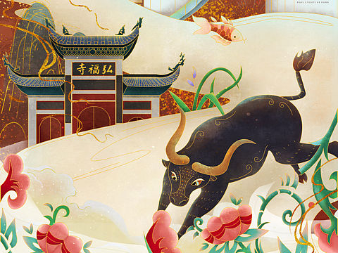 牛年大吉｜牛年插画