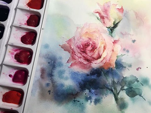 许久没动笔了1f643（个人主页-ZMzA3MjcxMDQ=） - 绘画 - 站酷设计师妮子水彩原创素材 - 站酷ZCOOL