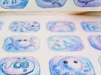 海洋风系列手机主题手绘稿